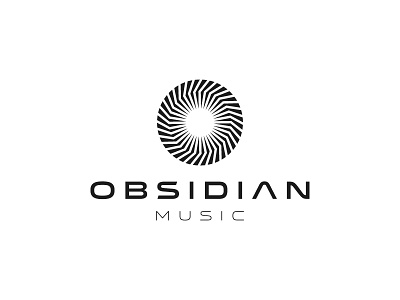 Obsidian Music branding business cards identity logo mark music obsidian symbol