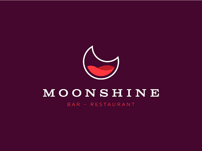Moonshine bar beverage branding identity liquor logo mark moon moonshine restaurant symbol