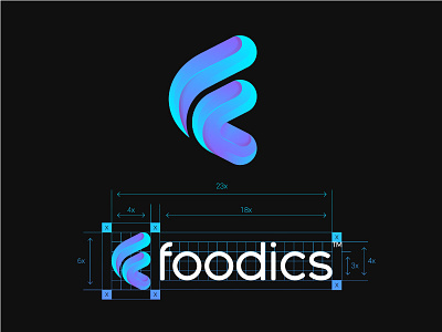 Foodics food lettermark logo mark monogram symbol