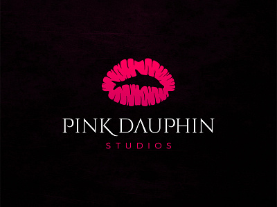 Pink Dolphin branding dolphin film identity lips logo mark movie negative space production studio symbol