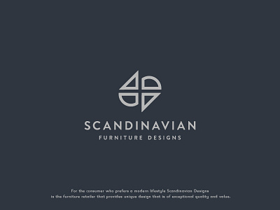 Scandinavian Furniture Designs cross design flag furniture lettermark logo mark minimal modern scandinavia smart symbol