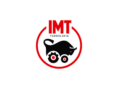 IMT Tractor company animal bull imt logo machines mark symbol tractor wheels yugoslavia yugoslavia logo