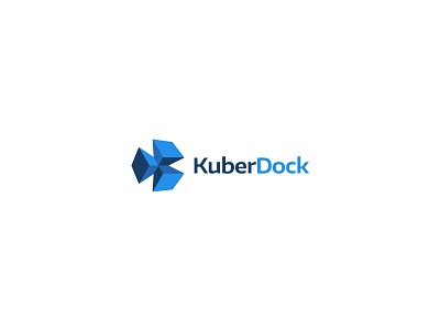 Kuber Dock box branding container cube dock identity logo mark square symbol