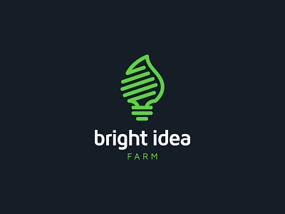 Bright Idea branding ecology farm identity leaf light lightbulb logo mark natural symbol