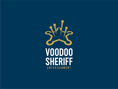 Voodoo Sheriff branding doll identity logo mark pins sheriff star symbol voodoo wildwest