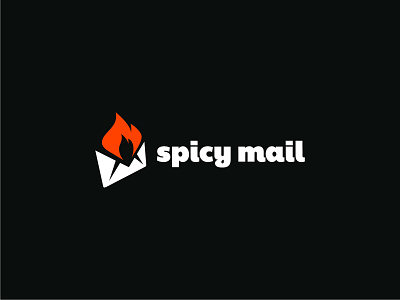 Spicy Mail branding envelop fire flavored hot identity logo mail mark spicy symbol