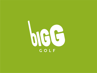 Bigg Golf big branding golf golf stick identity lettering logo logotype mark symbol