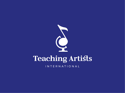 Teaching Artists art artist branding education globe identity international logo mark music note planet symbol teach