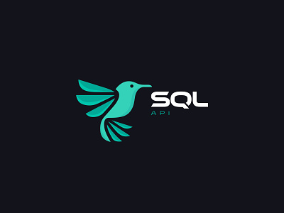 SQL API animal bird branding data analysis data analytics database hummingbird identity logo mark sql symbol