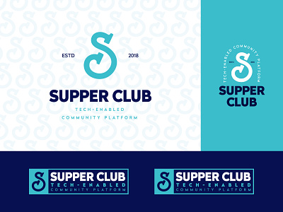 Supper Club branding drink event event agency food food and drink identity logo mark monogram party party event symbol