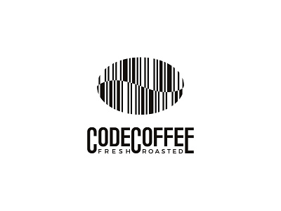 Code Coffee barcode branding cafe code coffee identity logo mark roasted symbol