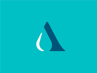 Akvile branding drop identity logo mark monogram negative space symbol water water drop