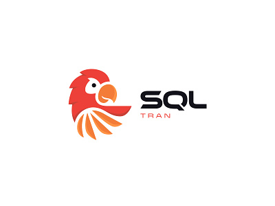 Sql Tran animal bitd branding data data analysis data analytics data center data collection identity logo mark parrot sql symbol translate