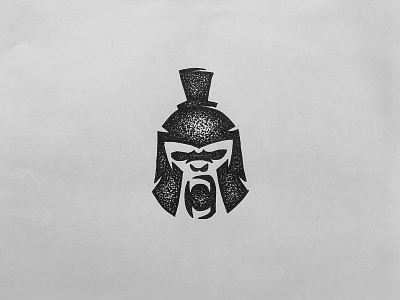 Sketch animal draw gorilla helmet logo mark sketch spartan symbol