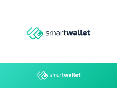 Smart Wallet block chain branding crypto wallet cryptocurrency identity logo mark monogram smart sw symbol wallet