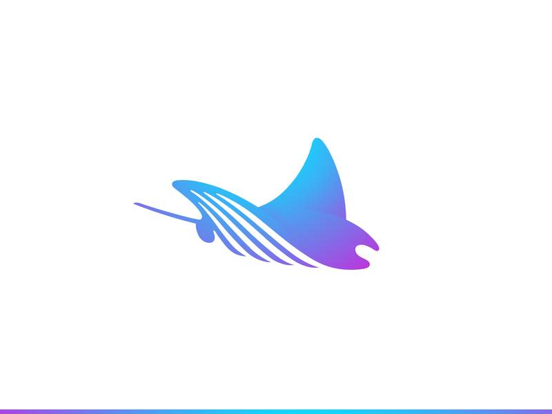 Manta animal branding fish identity logo manta manta ray mark negative space ocean ray fish sea symbol water