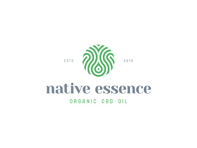 Native Essence branding cannabis cbd essence geometic identity logo marijuana mark nature organic symbol