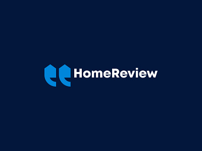Home Review branding building coma comments home house identity logo mark quotes real estate symbol