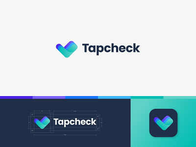 Tapcheck app branding check colors identity logo mark paycheck payment payment app symbol tap