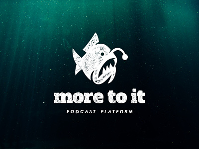More To It anglerfish animal branding deep sea fish identity logo mark ocean podcast symbol