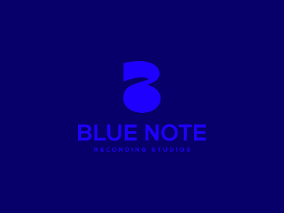 Blue Note branding identity logo mark monogram music note recording studios symbol