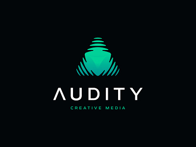 Audity audio branding identity logo mark monogram music sound soundwave symbol
