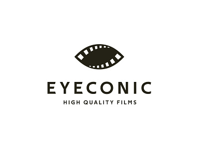 Eyeconic branding eye film film reel identity logo mark movie production sight symbol