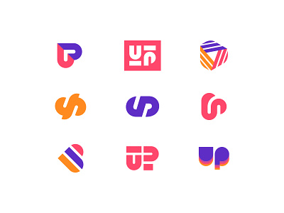 up media proposals branding collection icons identity lettermark logo mark media monogram music play symbol