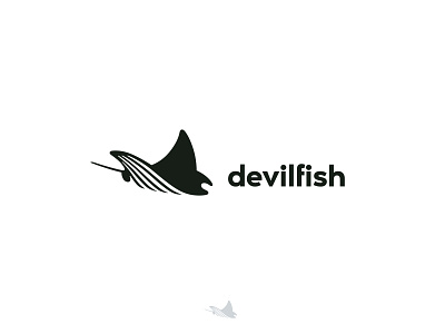 devilfish animal branding fish identity logo manta manta ray mark negative space negative space logo ocean ray sea symbol water