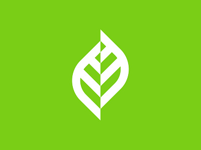 Leaf branding constructivism geometry identity leaf logo mark nature plant symbol