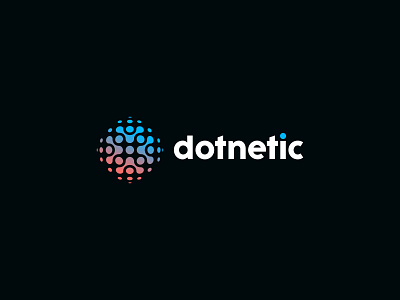 dotnetic app design app development branding dots identity internet logo mark symbol