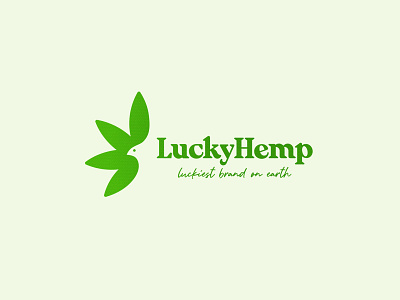 Lucky Hemp bird brand identity branding cannabis cbd oil hemp oil identity leaf logo lucky bird marijuana mark negative space negative space logo plant symbol