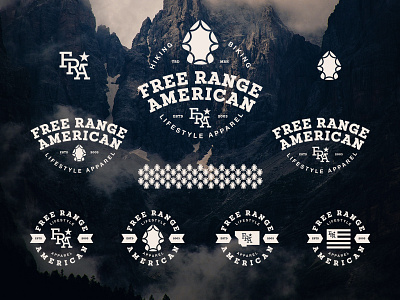 Free Range American arrow branding clothes emblem fashion identity logo mark outdoor retro retrowave rustic stone age symbol