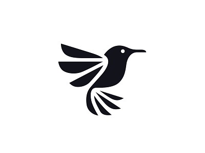 Colibri animal bird branding colibri identity logo mark negative space symbol