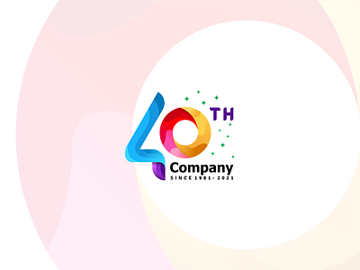 40th Logo branding design graphic design illustration logo typography