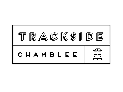 Trackside Logo Concept chamblee logo metal train trolly type
