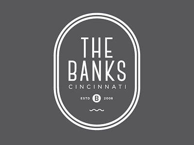 The Banks Logo cincinnati the banks water