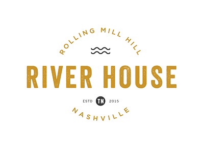 River House icon logo nashville texture water