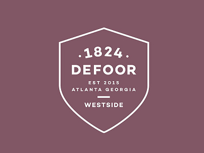 1824 Defoor atlanta logo modern shield west side