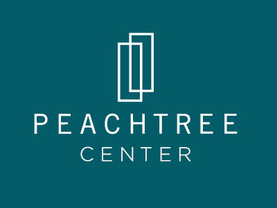 Peachtree Center Logo building design icon logo modern