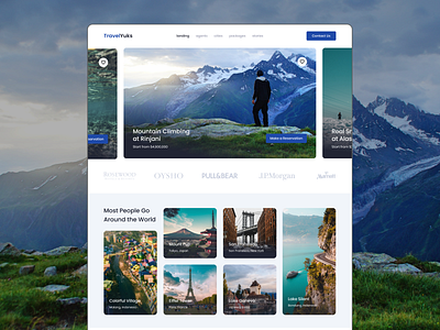 TravelYuks - Travel Agent Website design landing page travel travel agent ui ux vacation website