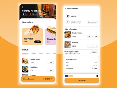 Food Checkout Order App by krizal erdiyan on Dribbble