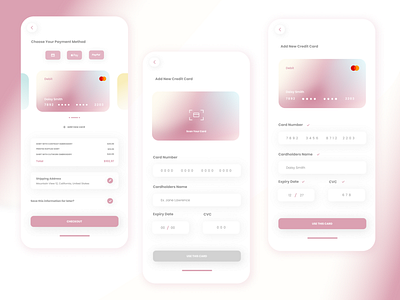 Credit Card Checkout Form blue checkout credit card form pink ui ux yellow