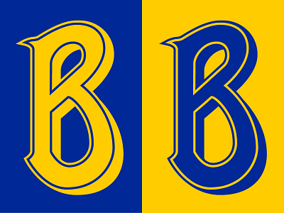 Ballpark Logo - Blue Yellow alternate identity logo mark vector