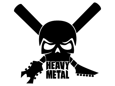 Heavy Metal Softball Logo logo softball sport team vector