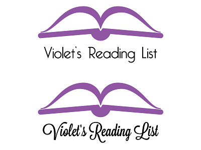 Violet's Reading List logos - WiP identity logo personal projects reading vector