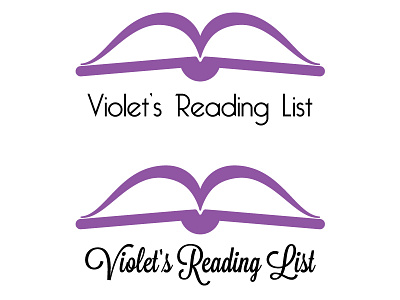 Violet's Reading List logos - WiP