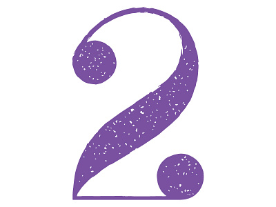 Violet's 2nd Birthday Number numbers purple texture