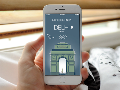 Free ai file - Incredible India-Delhi ai app illustrator india ios tourism