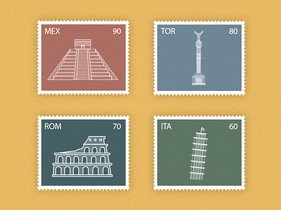 Stamp Series - 3 app building design icon icon set icons illustrator london photoshop pyramid stamp stamps